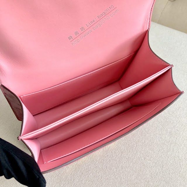 Hermes女包 愛馬仕constance 19cm KK鴕鳥 手工縫製 Hermes鴕鳥皮空姐包  am1863
